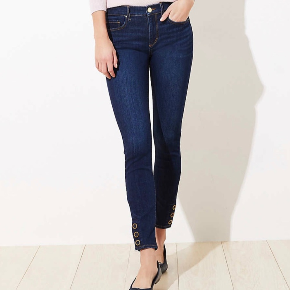 LOFT - Brand New Snap Hem Slim Pocket Skinny Jeans
